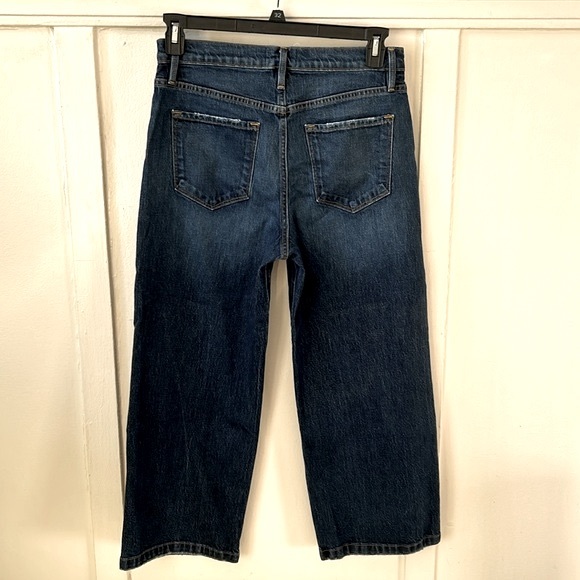 Frame Ali Crop Wide Leg Denim Dark Wash Jeans Size 29 - Picture 3 of 6